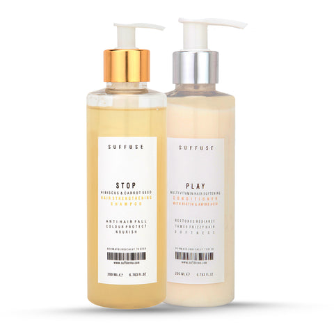 Stop Hair Strengthening Shampoo + Play Multi Vitamin Hair Softening Conditioner